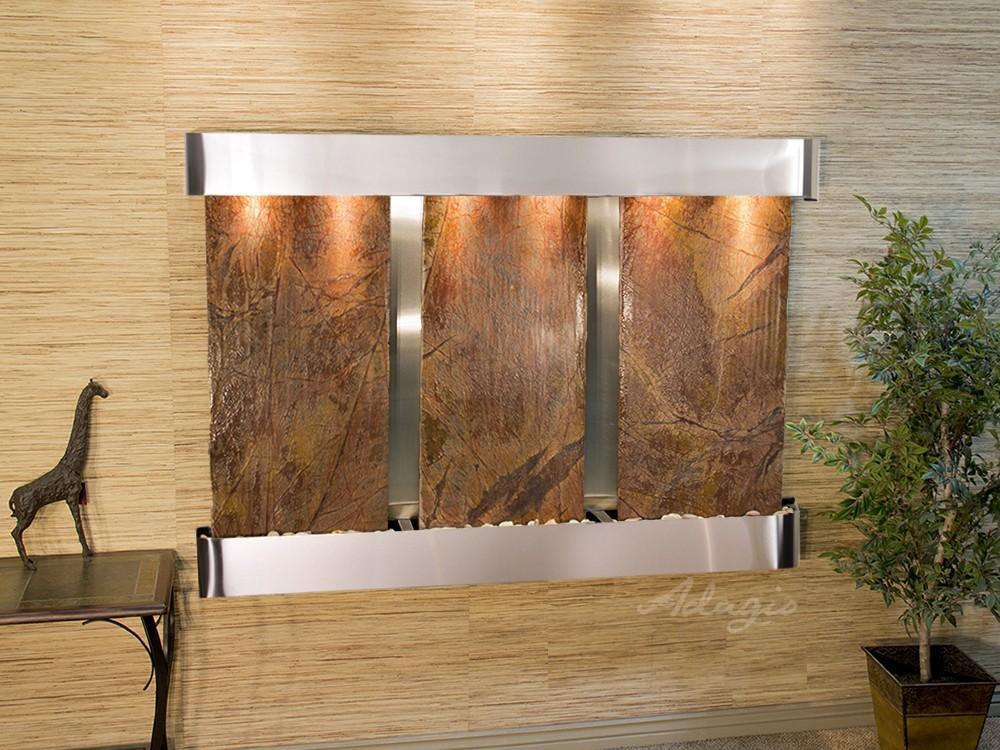 Adagio Olympus Falls Wall Water Fountain - Wish Rock Relaxation