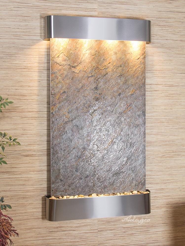 Adagio Summit Falls Wall Water Fountain - Wish Rock Relaxation